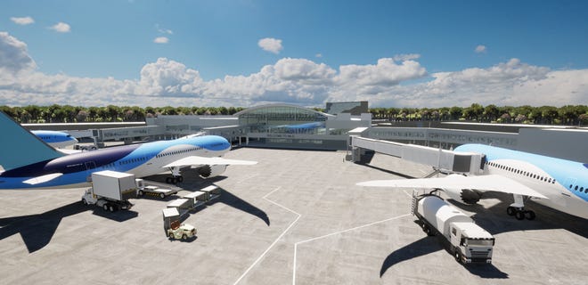 Artist rendering of terminal expansion